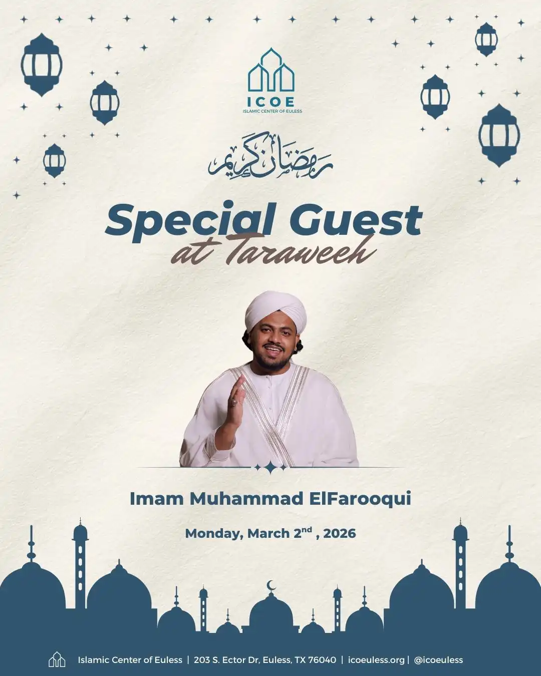 Special Guest at Taraweeh